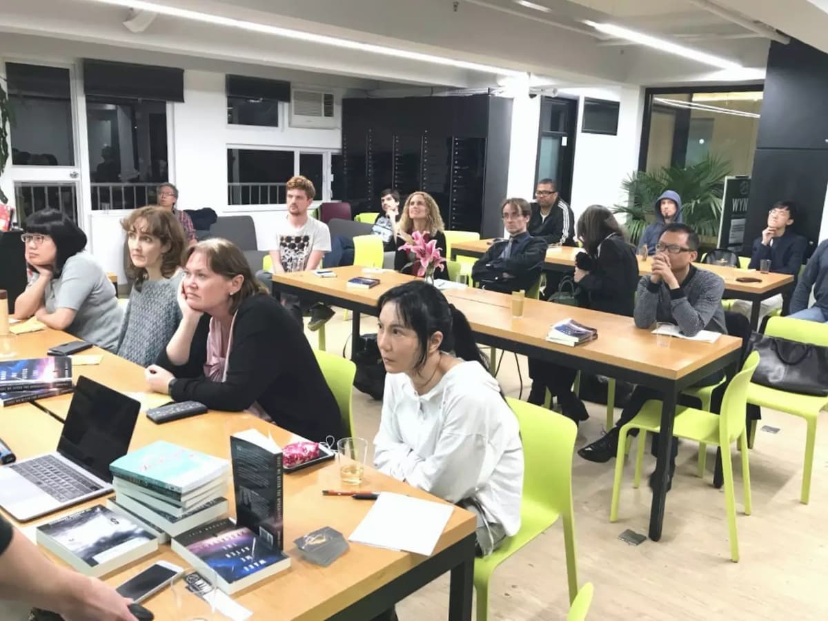 corporate training session with classroom setup
