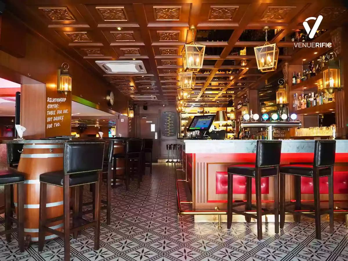 vintage restaurant with bar counter