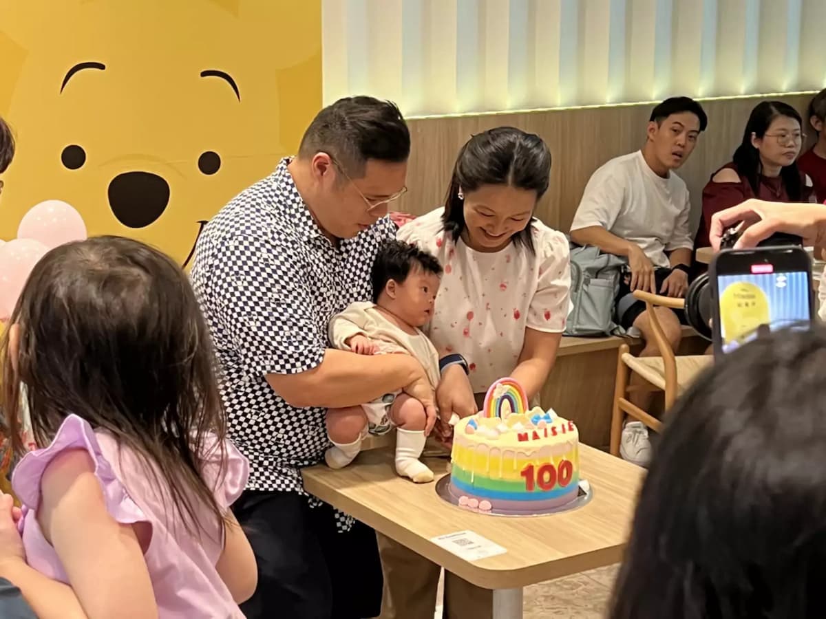 baby 100 days of celebration with family