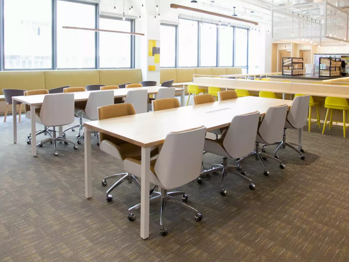 long table with office chairs 