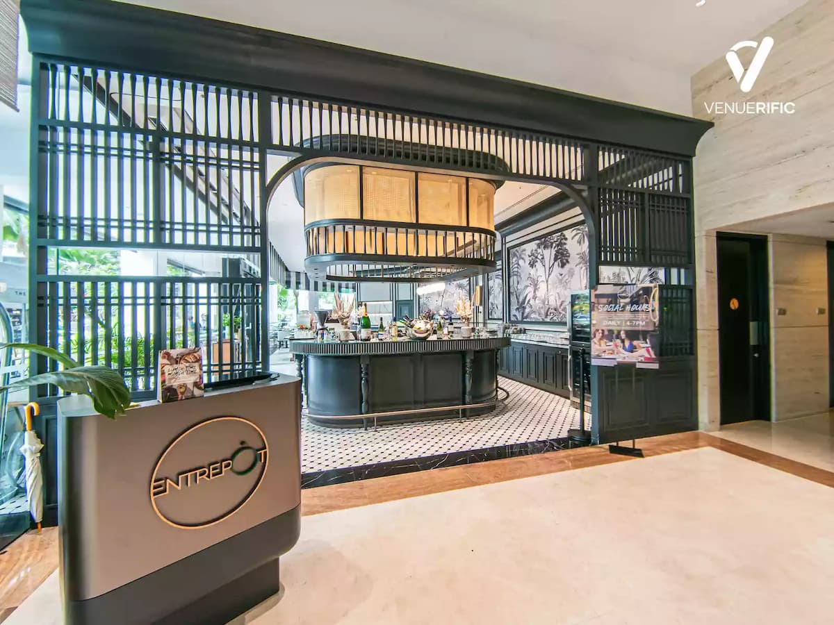 entrance of a restaurant with a vibe 