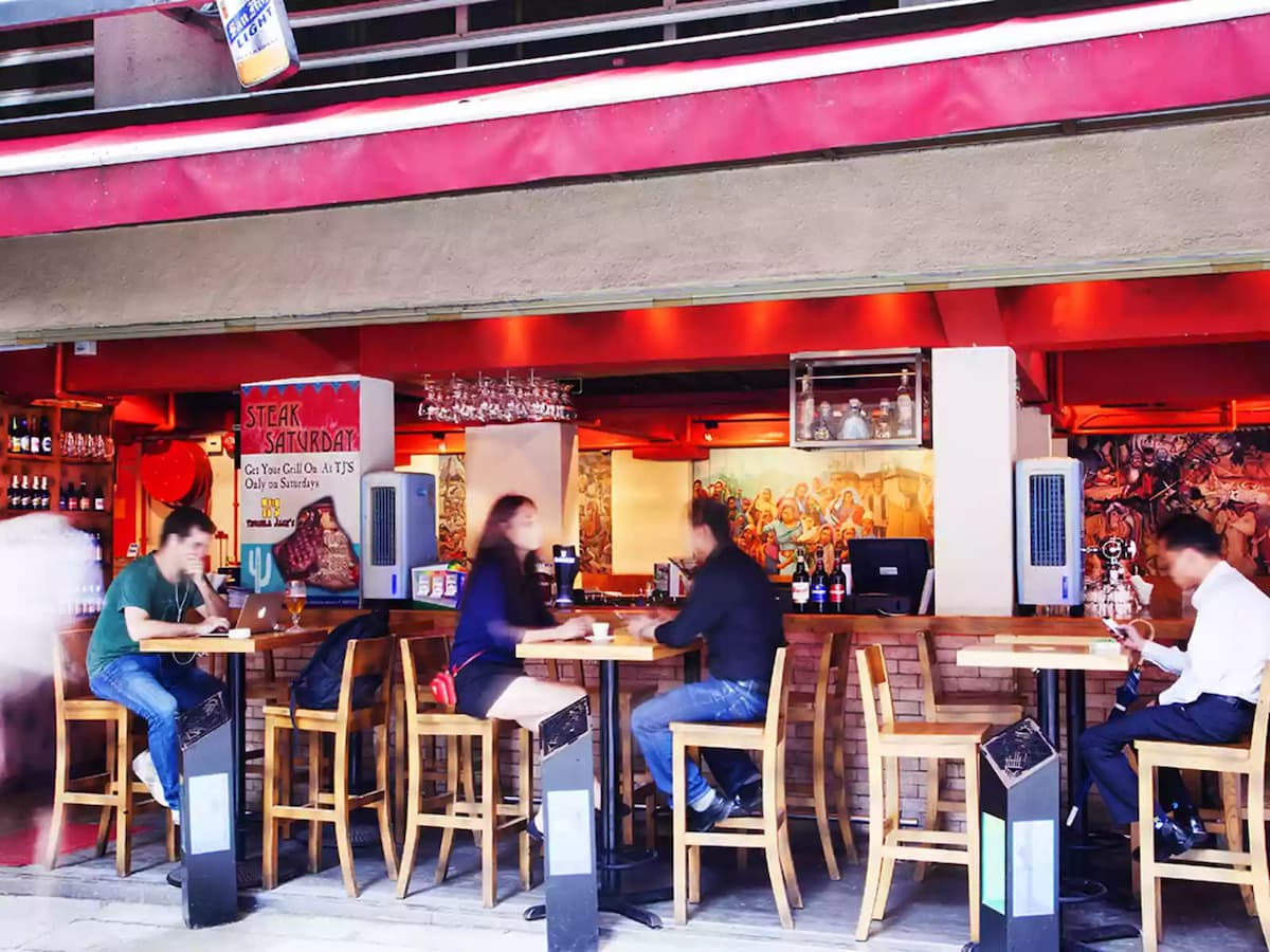 customers enjoying drinks in tequilla jacks bar