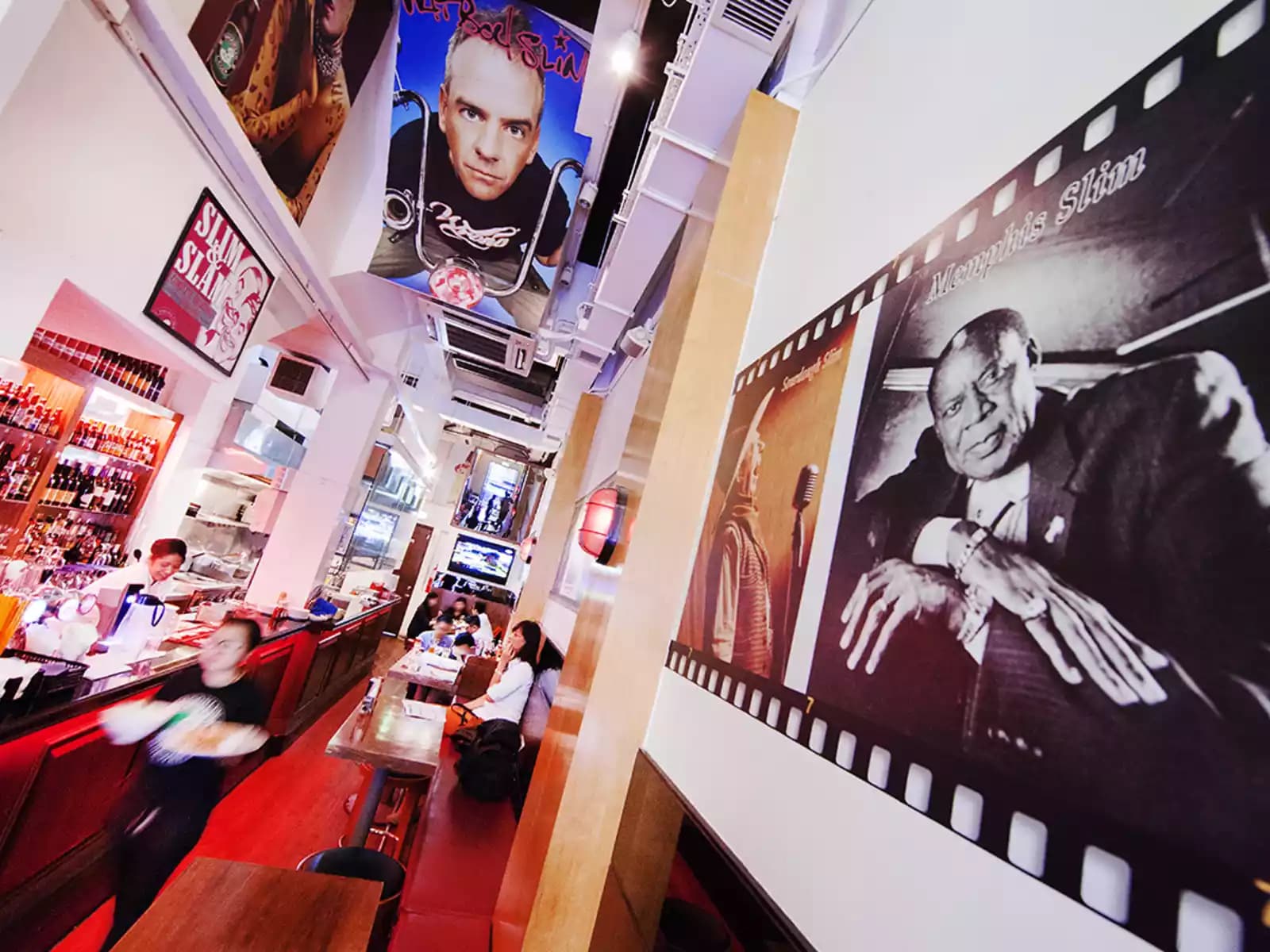 bartender and serving staff gets busy during screening event