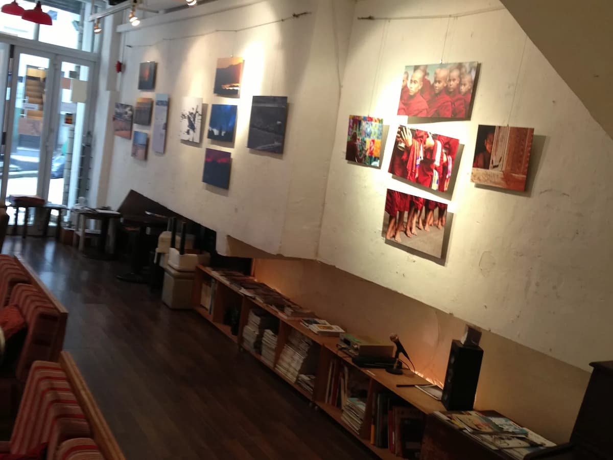main event space area with a lot of painting decoration on the wall