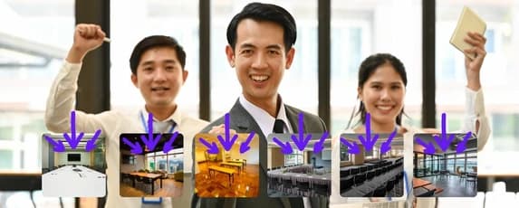 corporate team with corporate seminar venue options 2024