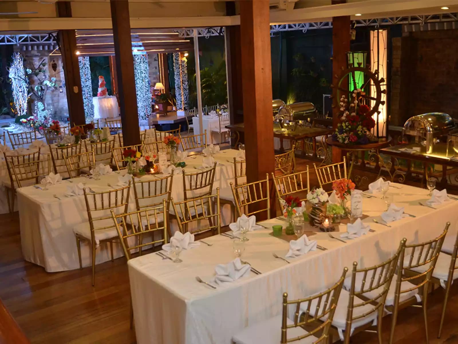 indoor wedding reception with sit down table for dinner manila