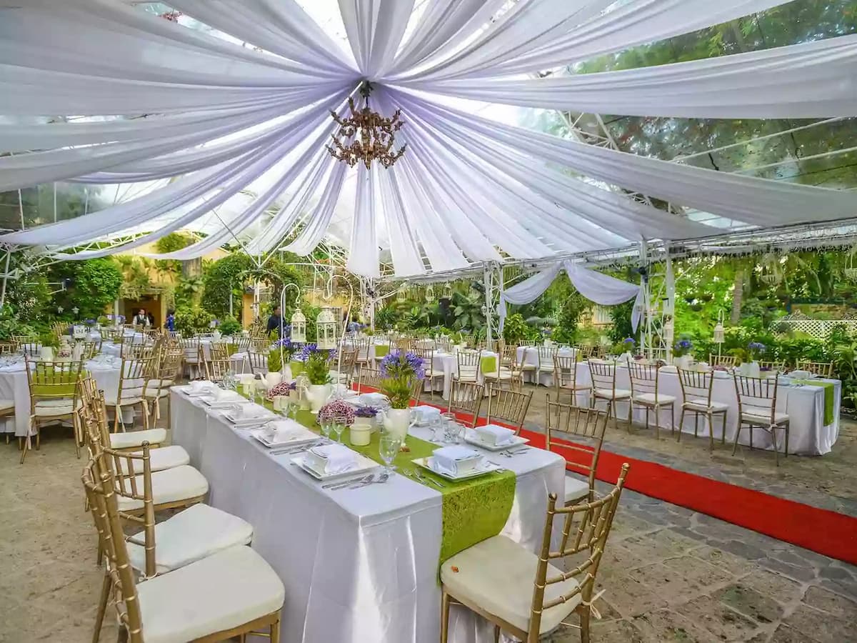 rustic wedding party at the outdoor area of blue gardens quezon city