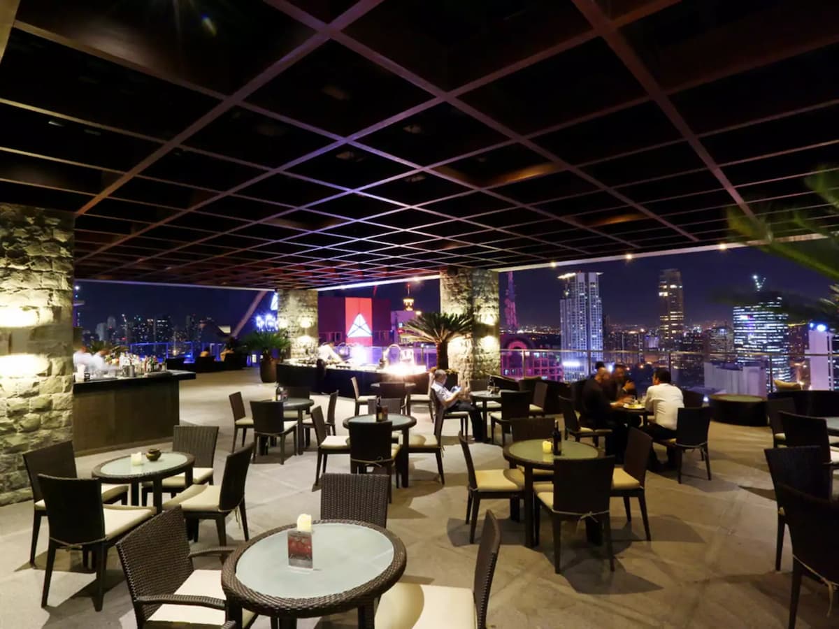 bar area located at the 33rd floor of the hotel