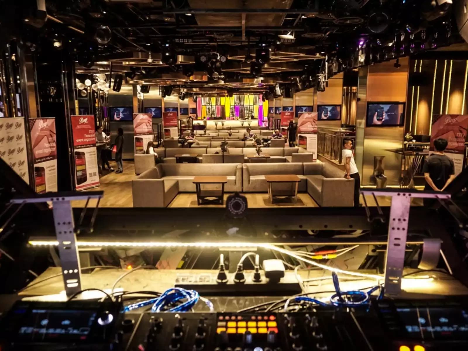 dj set equipment overlooked the lounge area bar pasay