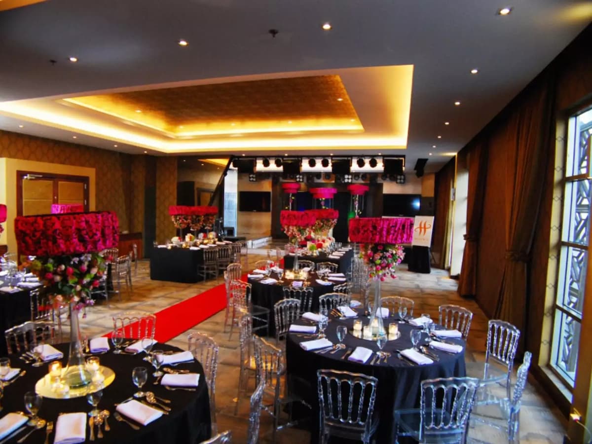 function room decorated for wedding reception venue quezon city