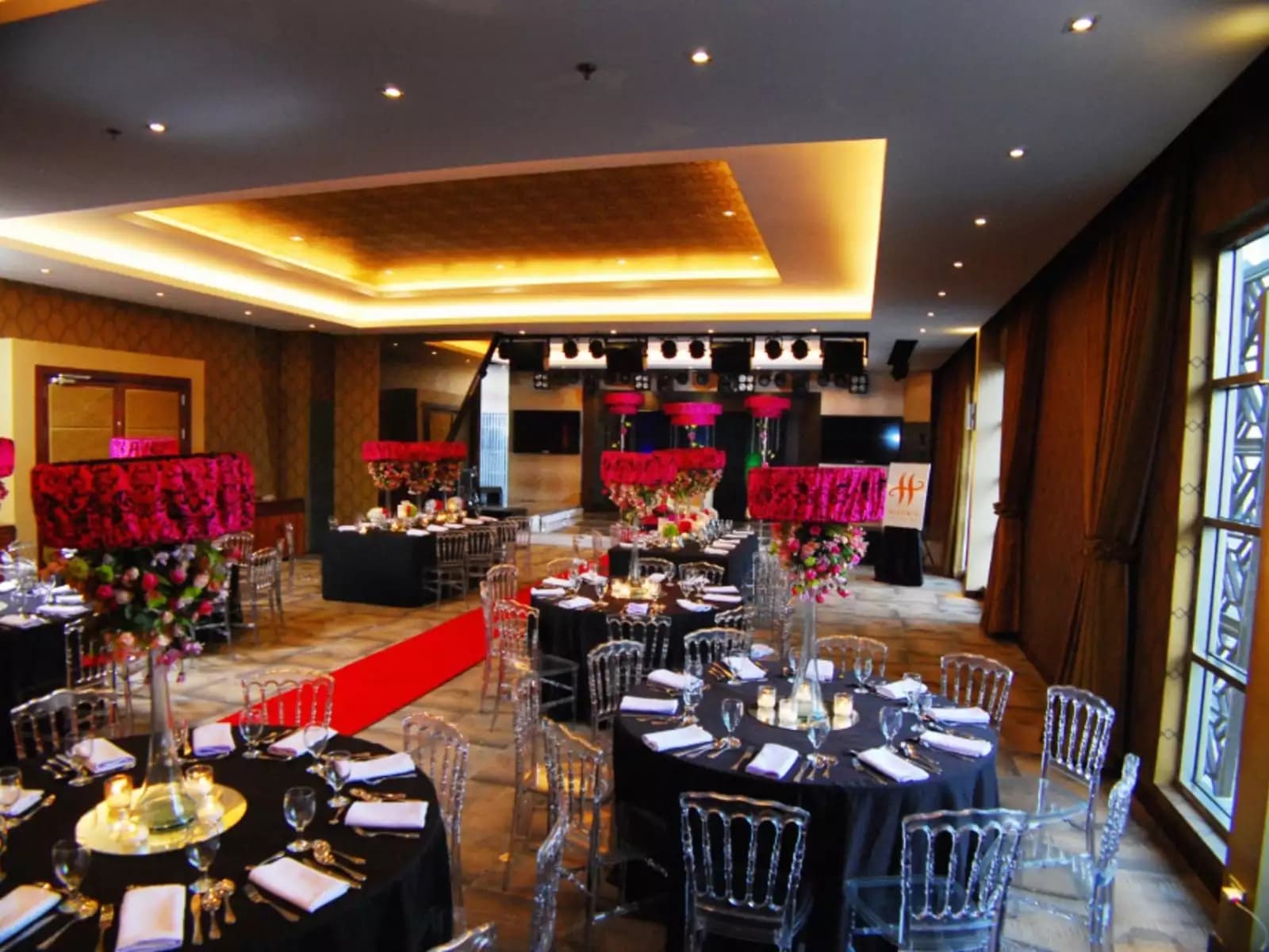 function room decorated for wedding reception venue quezon city