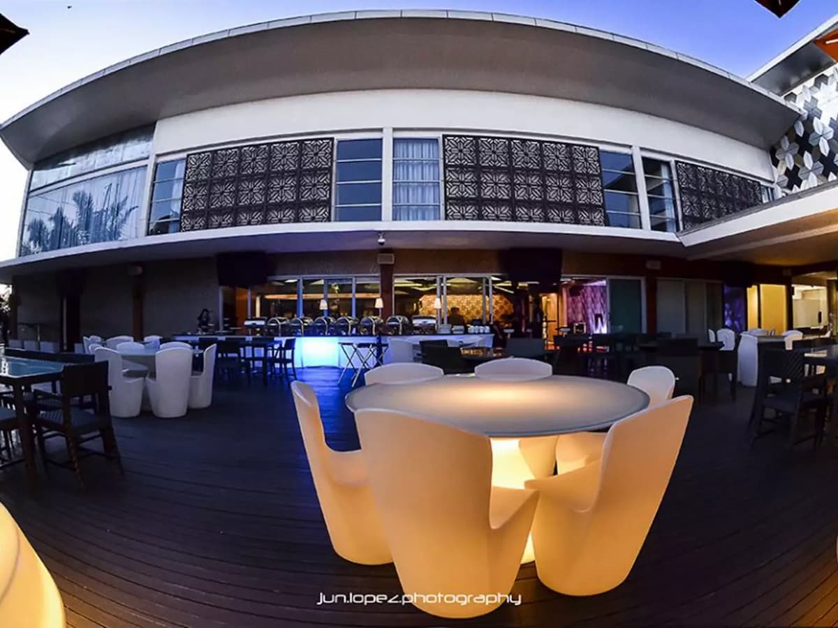 rooftop area equipped with buffet line for party venues quezon city