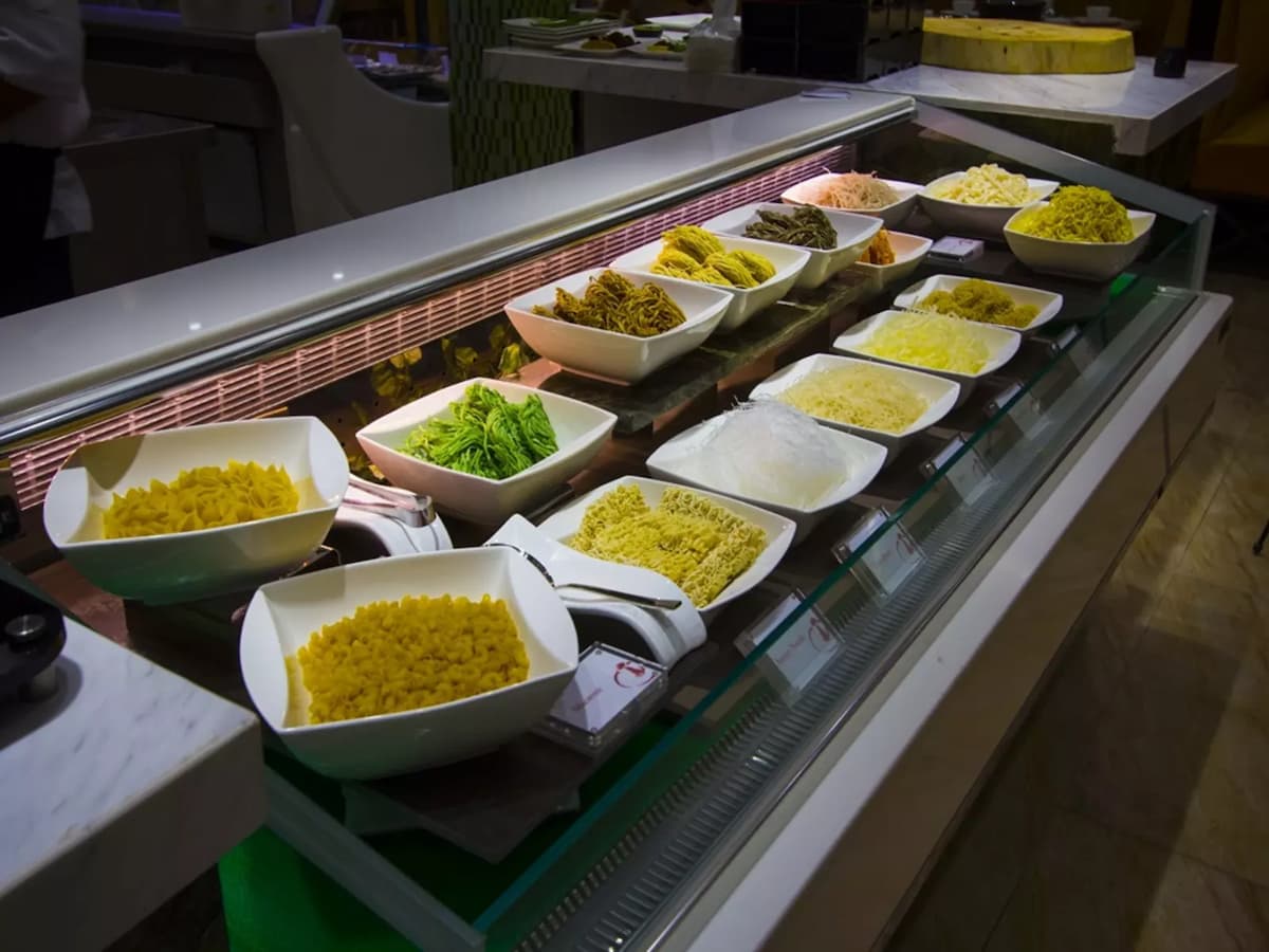 a lot of options of noodles and pasta