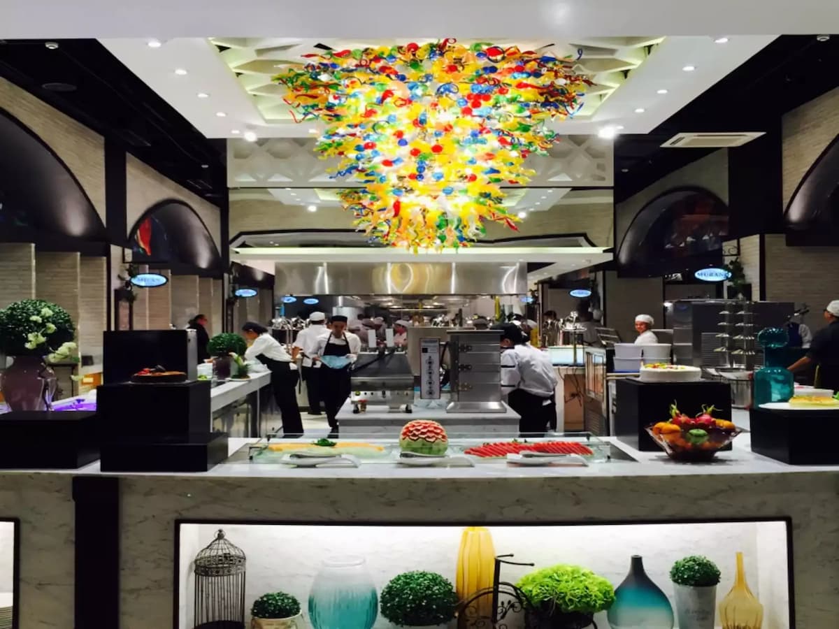 sweet seventeen event venue in makati with open space kitchen and colourful ceiling