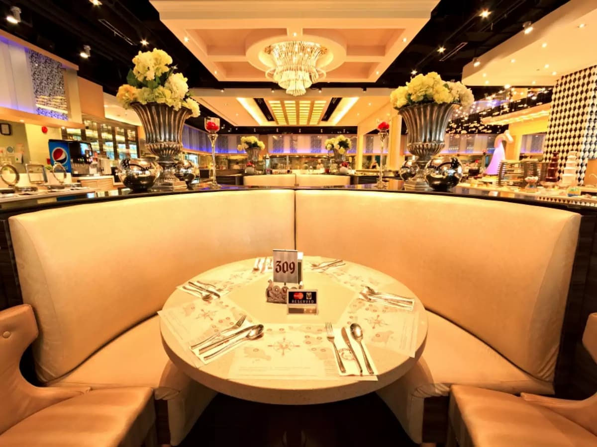 round couches and dining table event venue restaurant quezon city