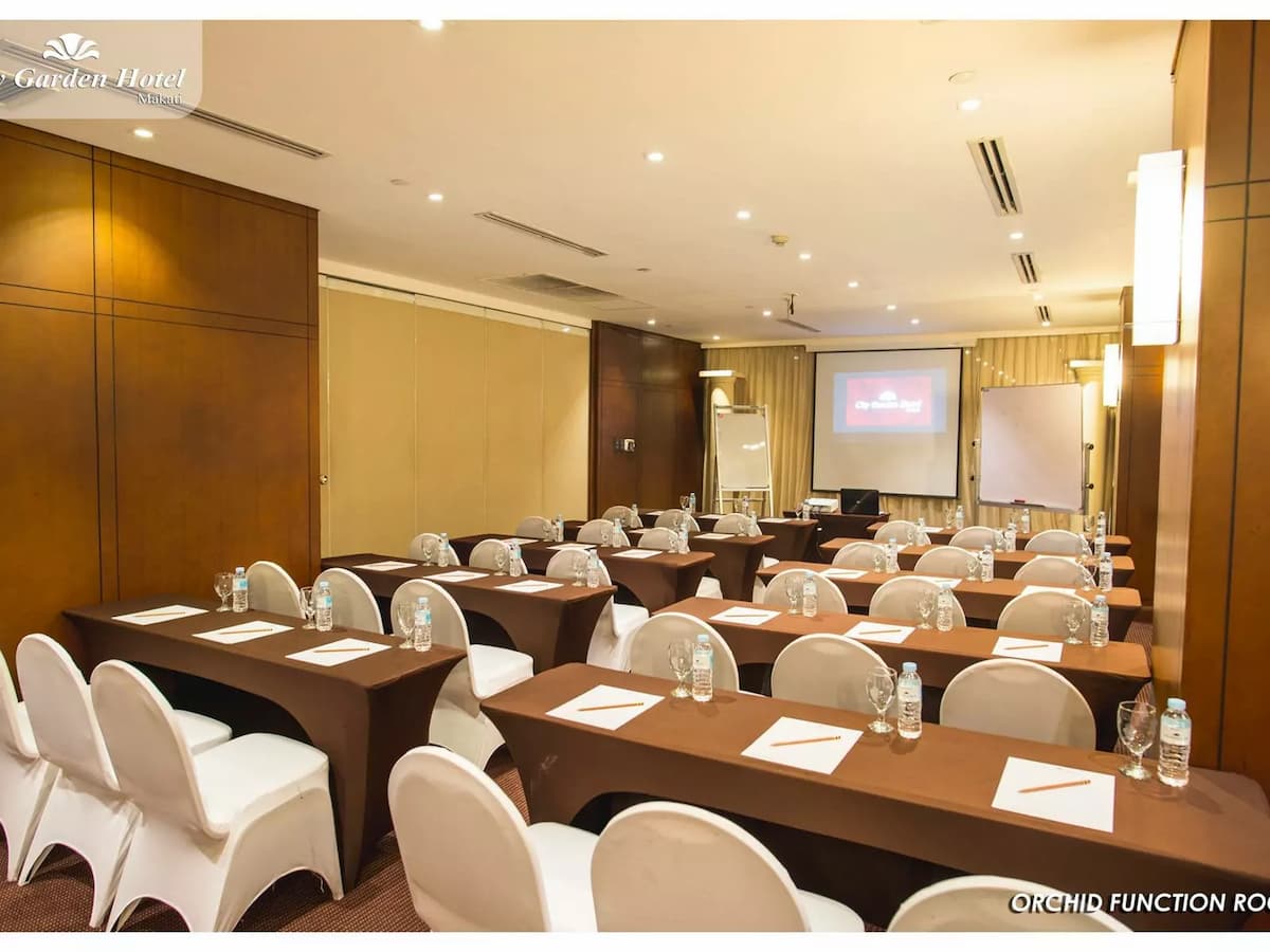 function room with classroom setup and audio-visual facilities for seminar in makati