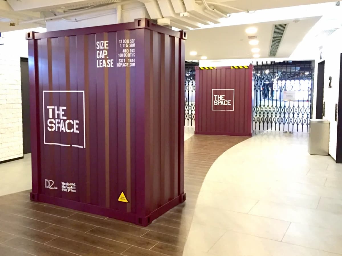 empty space with containers