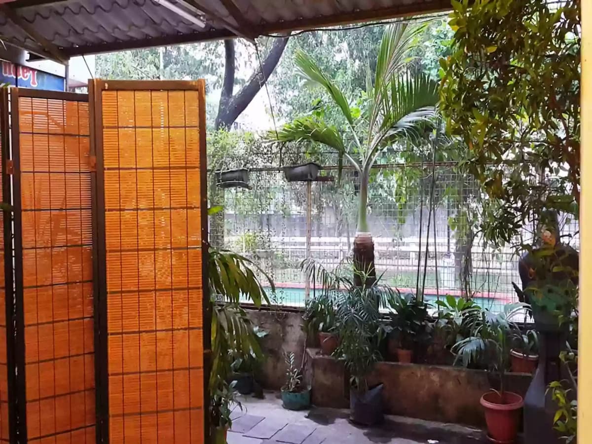 navotas private event space with room divider and mini garden event space manila