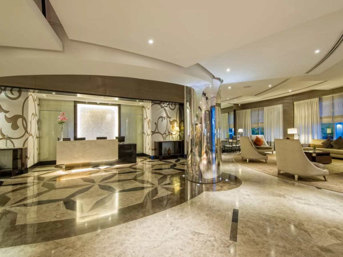 hotel lobby and lounge area in quest hotel and conference centre