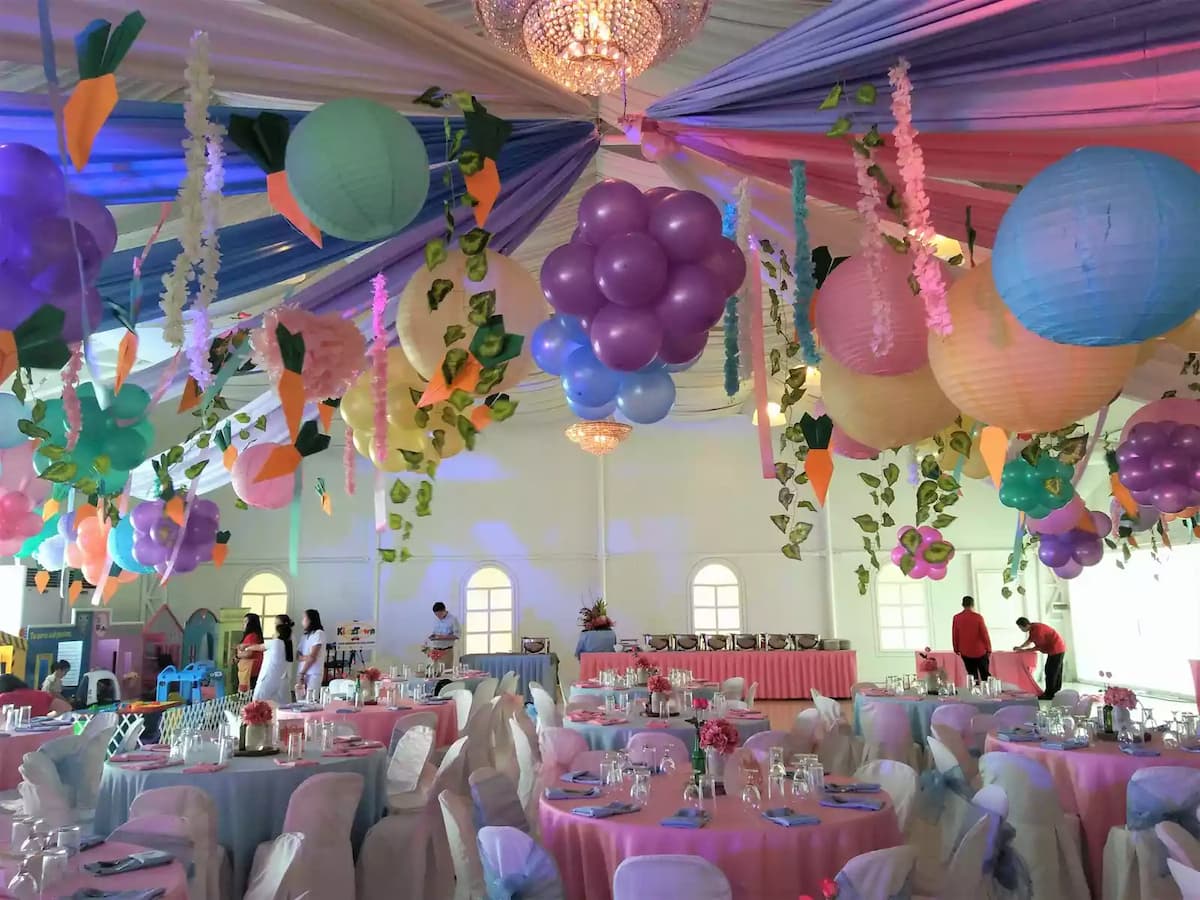 kids birthday party colourful decoration with banquet setup event space quezon city