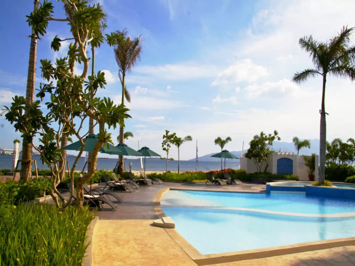 zambales bridal shower party venue with large pool and sea view