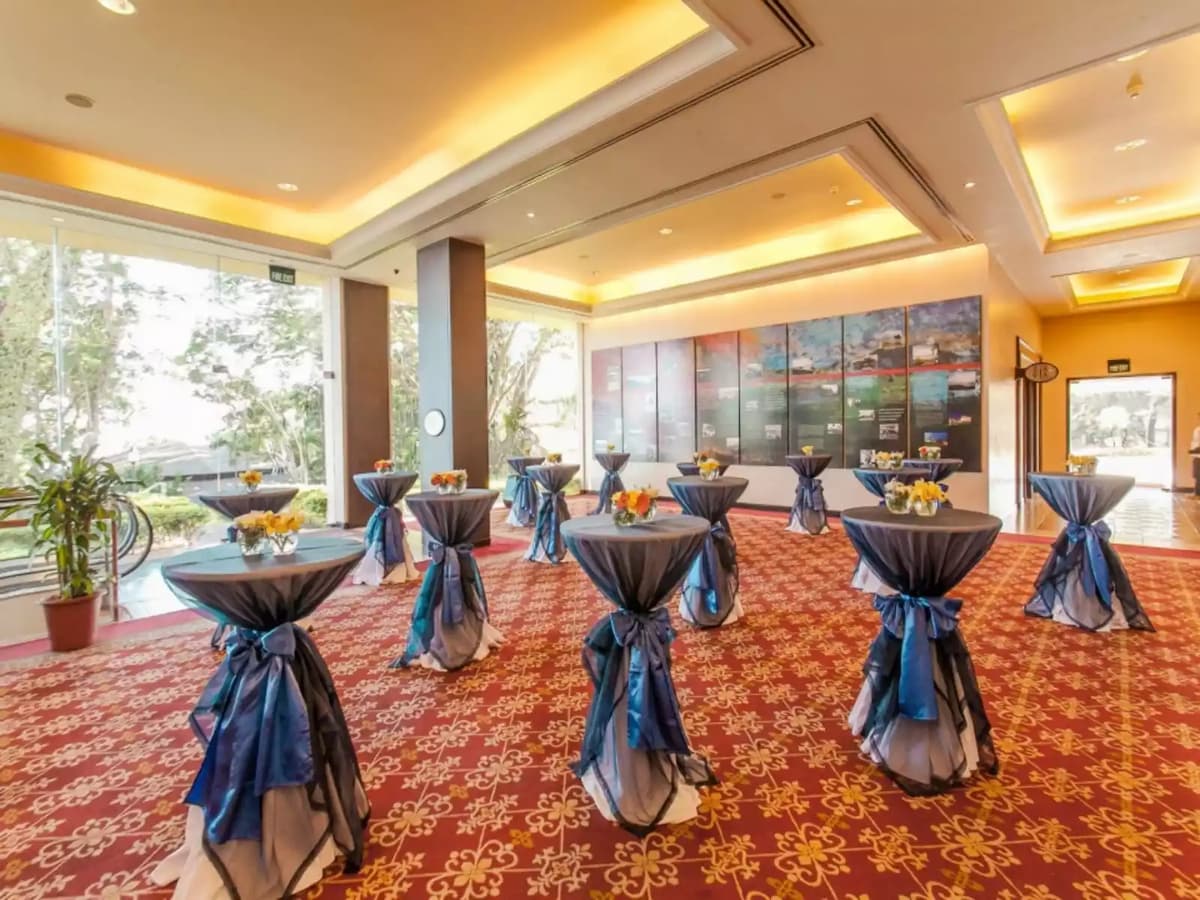 cocktail tables lineup in party hotel tagaytay