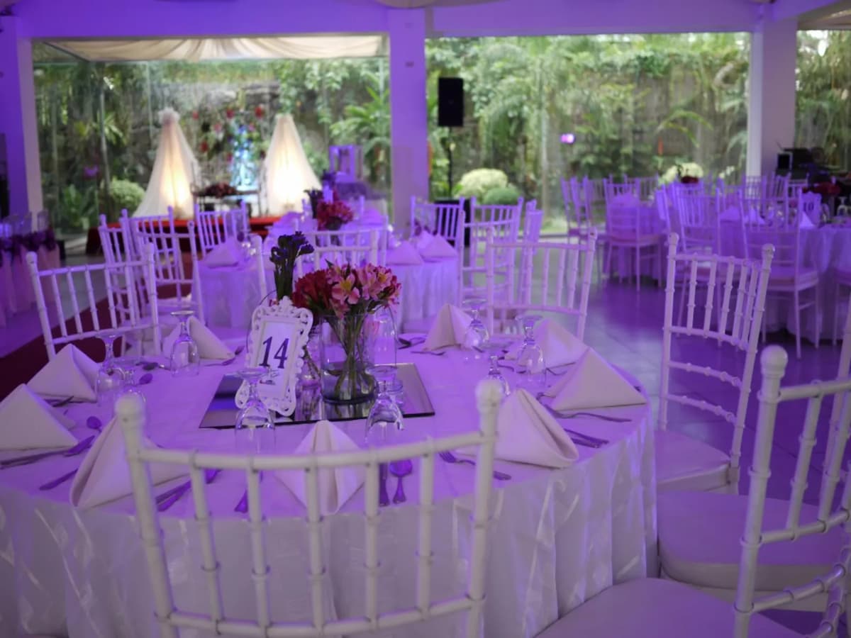 white themed table setup event place antipolo
