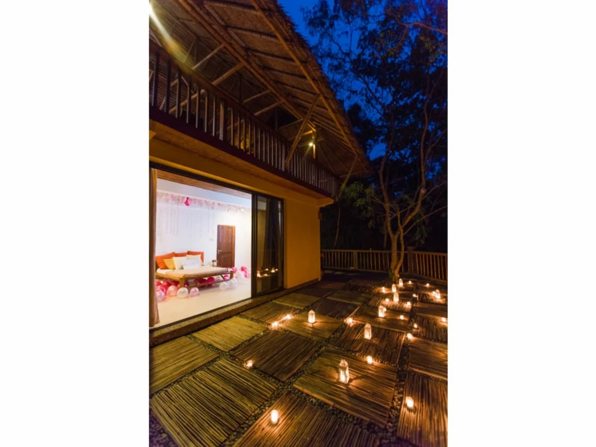 romantic lighting and outdoor setup beach resort batangas