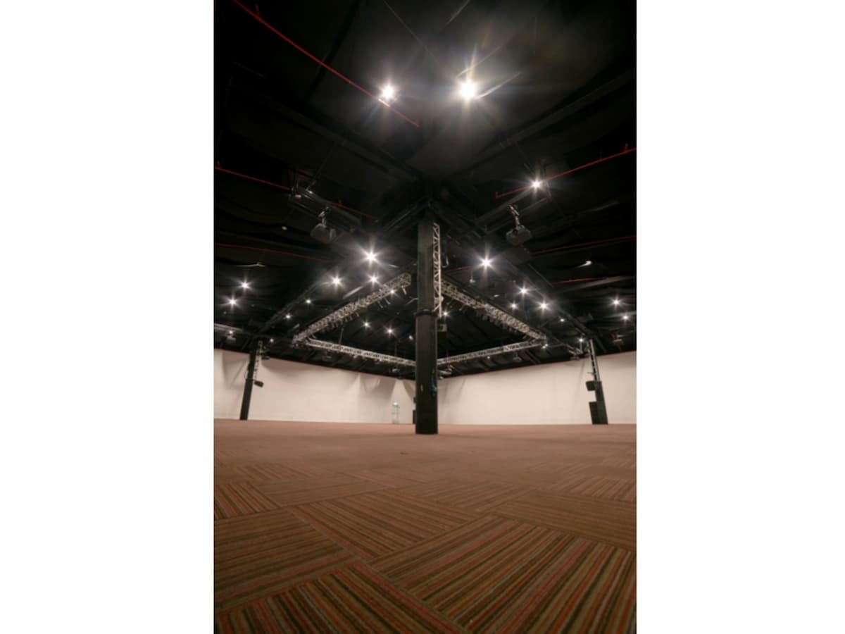 function hall equipped with audio-visual and lighting facilities