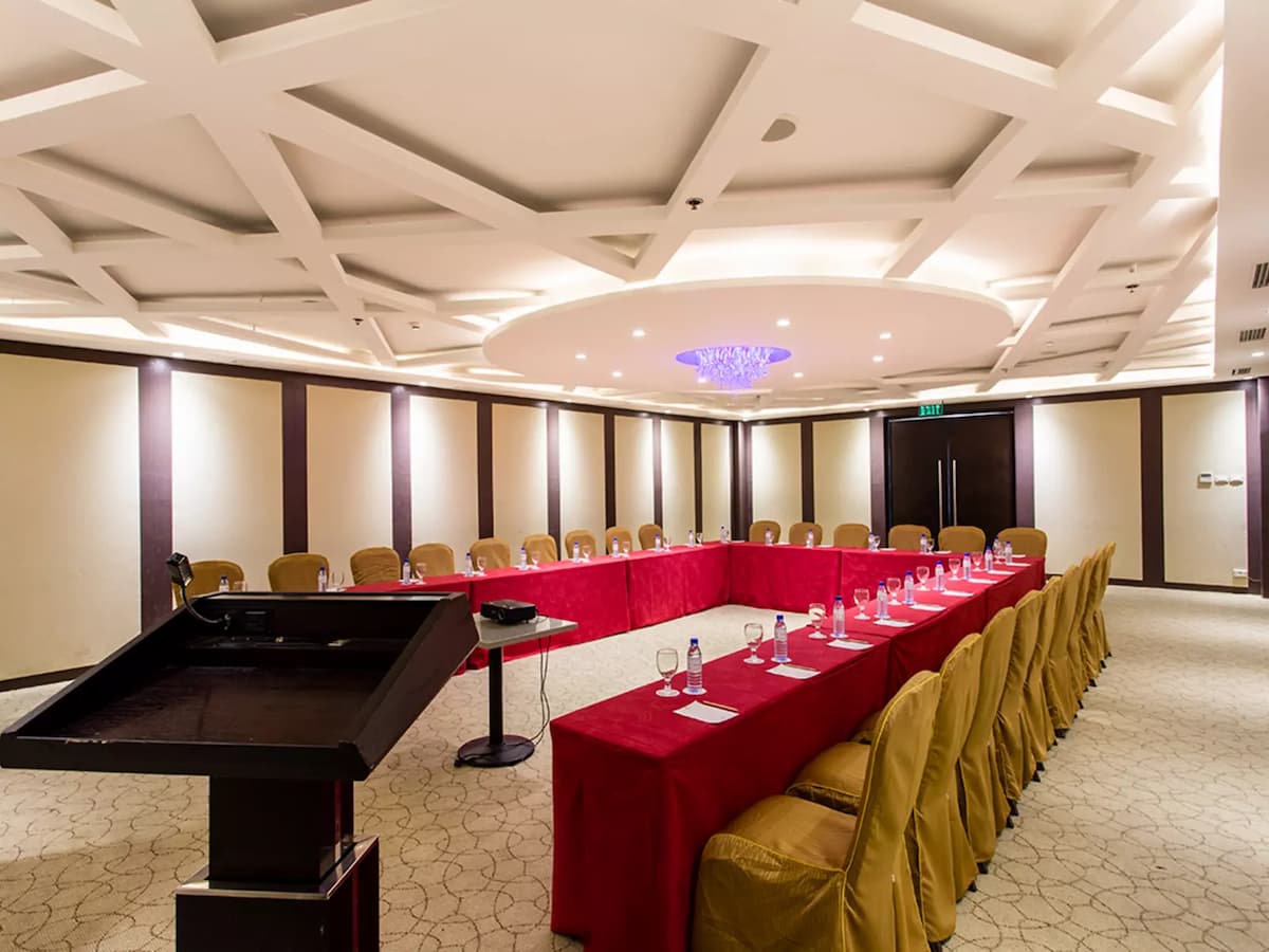 conference seating style and podium on the stage hotel general santos city