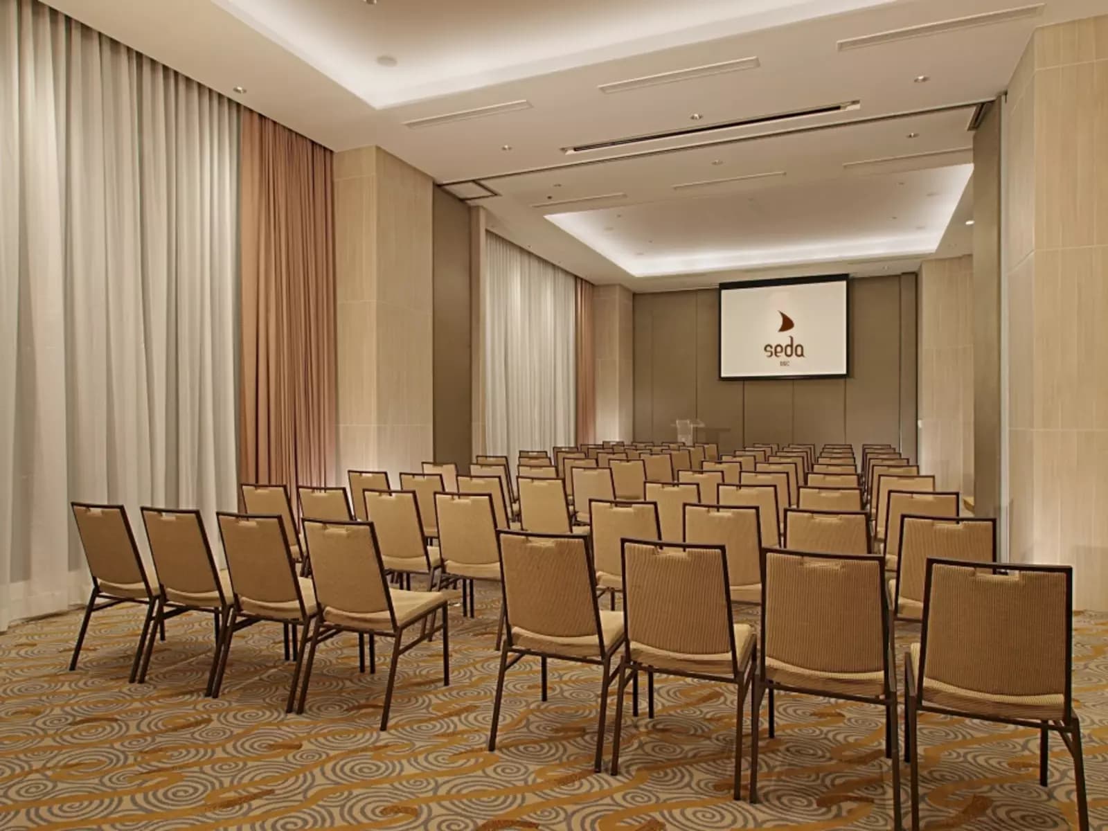 training seminar setup with projector screen hotel taguig