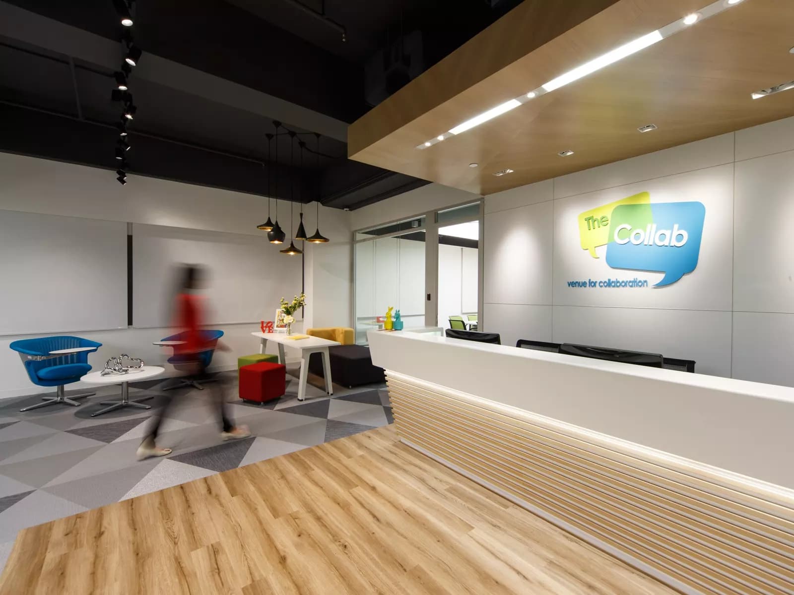 the collab coworking space reception area