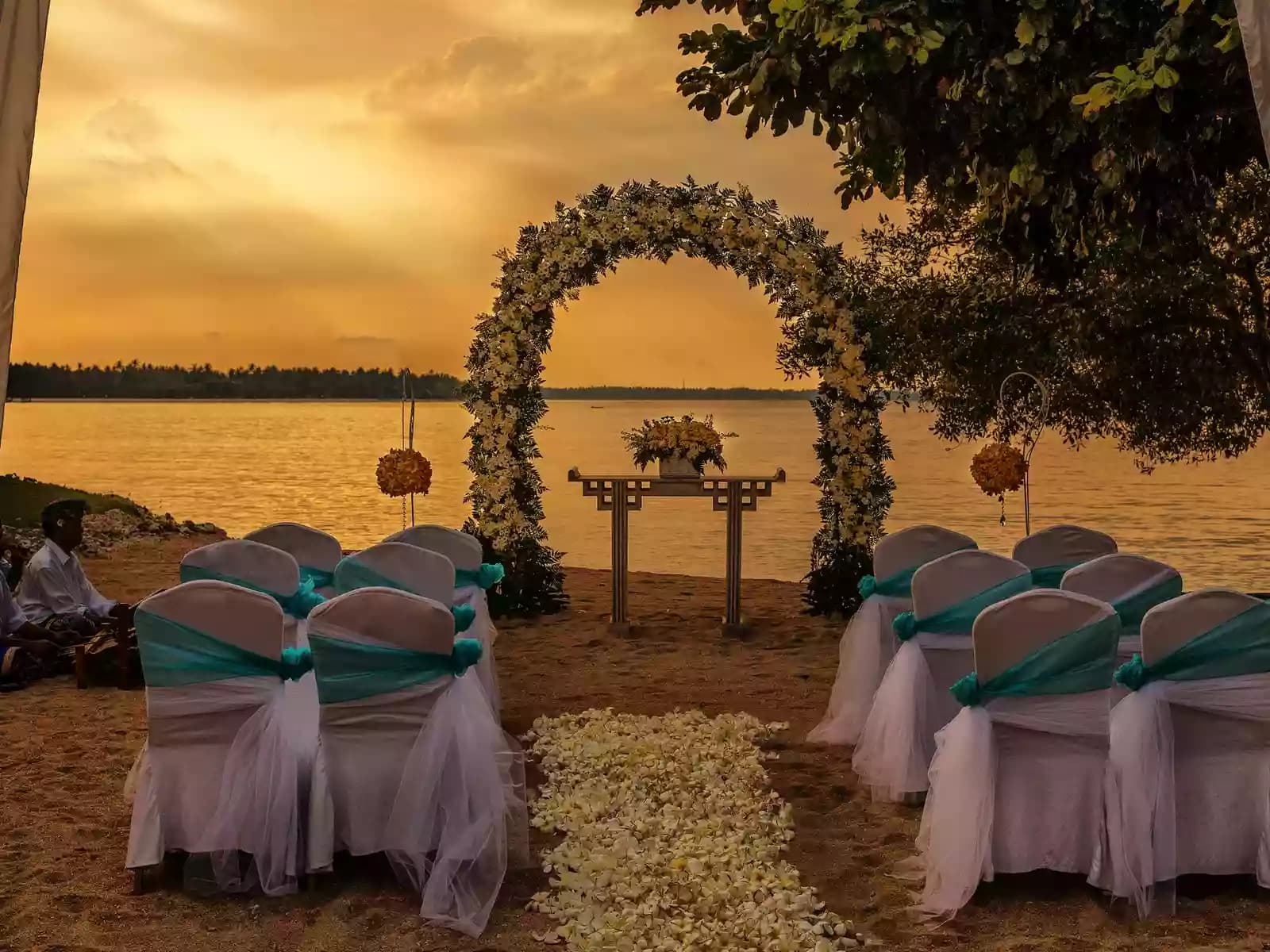the oberoi beach resort lombok sunset beach wedding