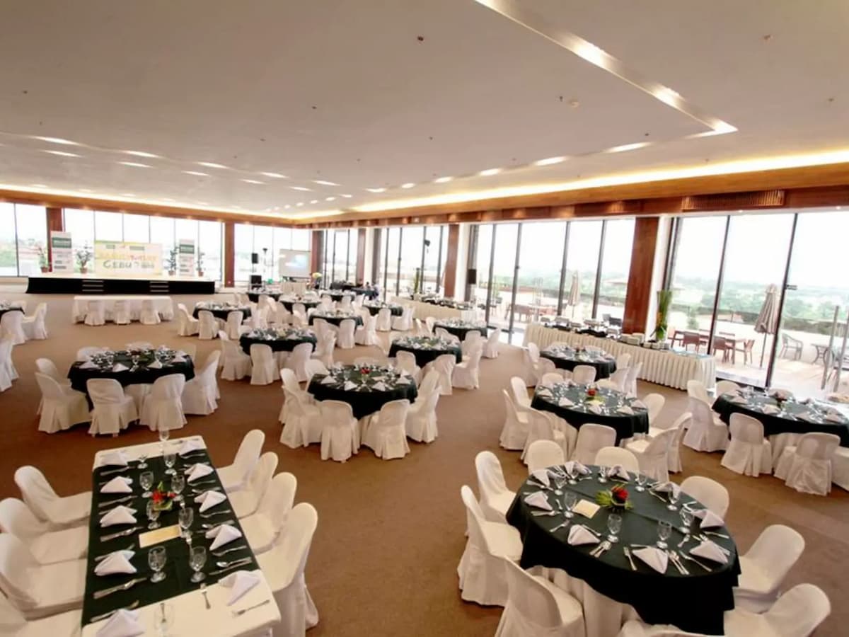 hotel function room with floor to ceiling window cebu