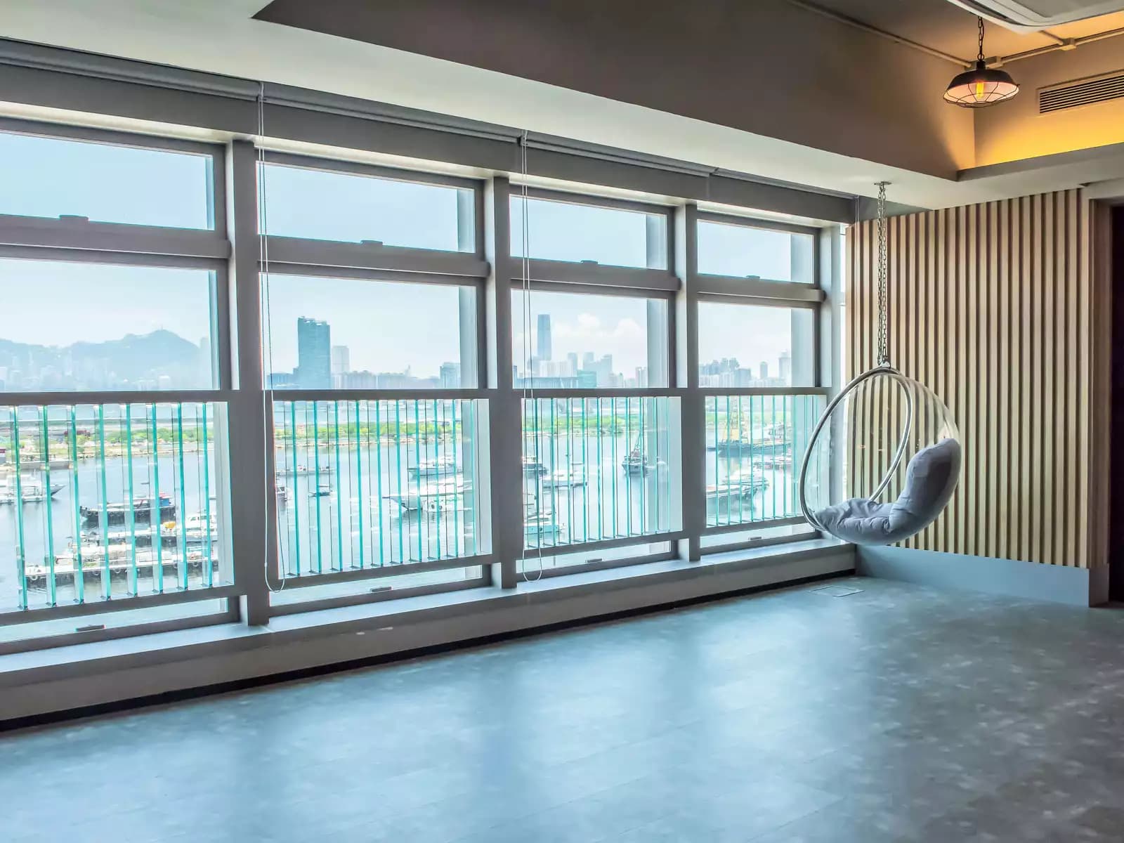 event space area provided with swing and allow natural sunlight to the room