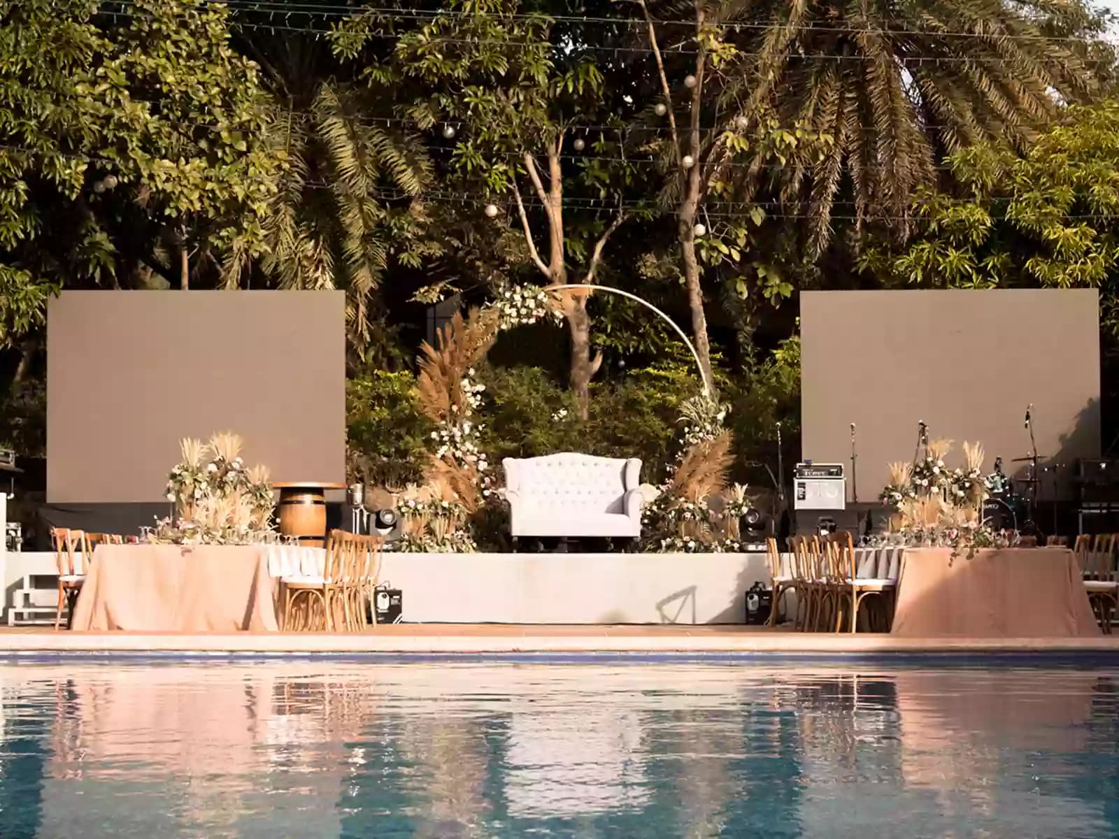 swimming pool next to wedding solemnisation cavite
