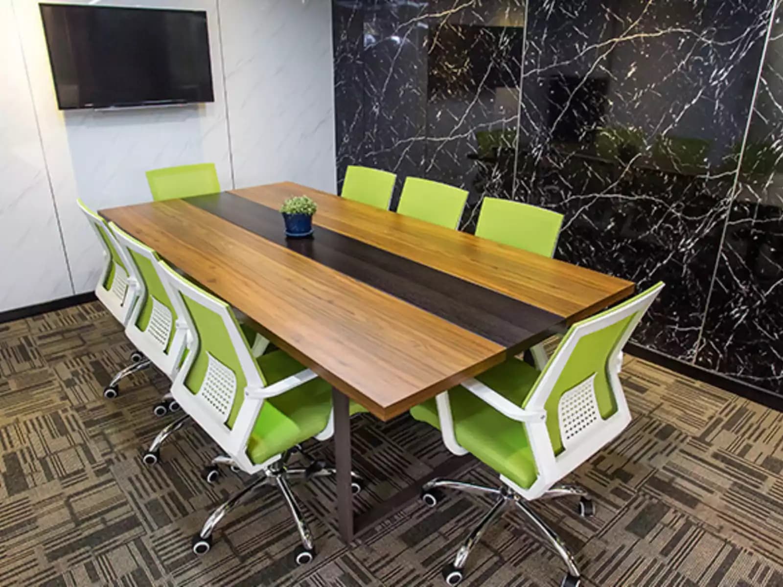 private meeting room with conference style