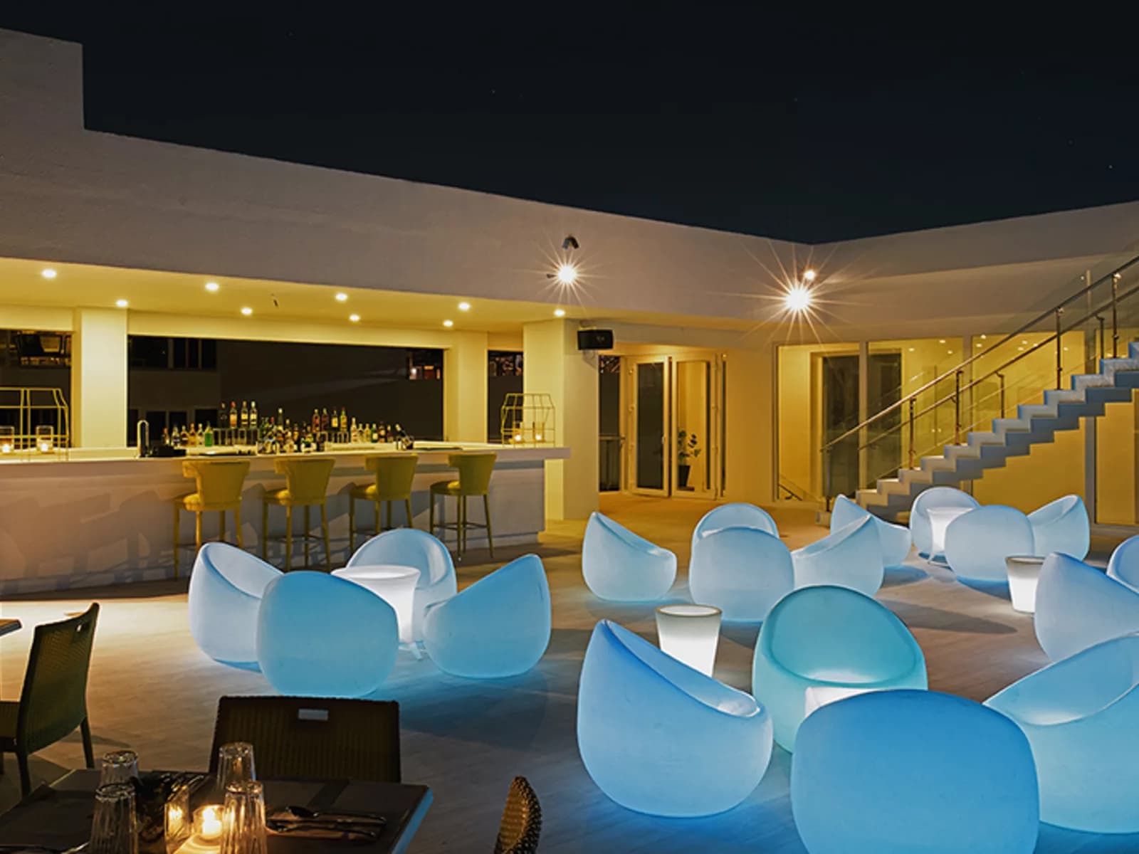 lounge area located at the 3rd floor roof deck boracay hotel