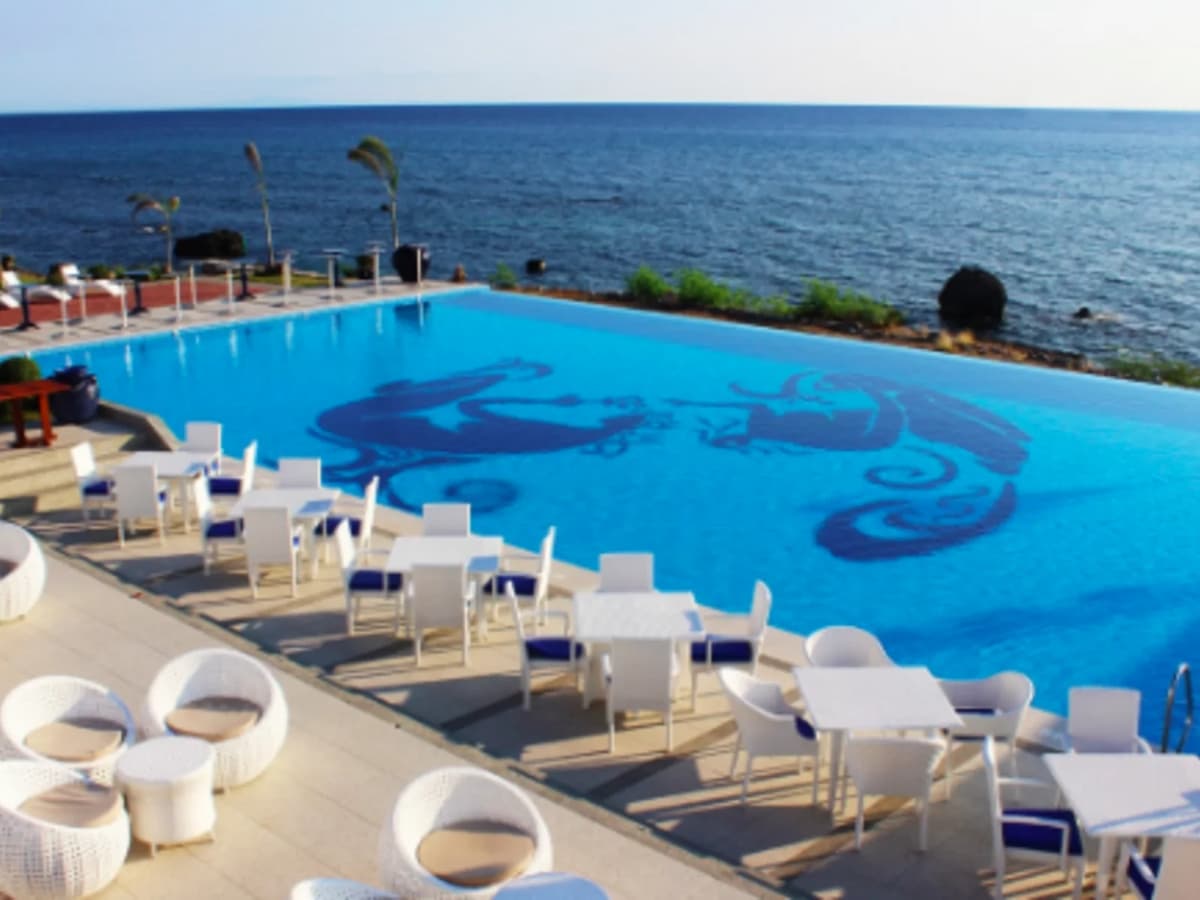 large swimming pool with sea view in Philippines event venue la union