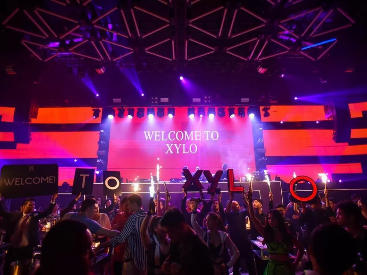 people attending year-end party in philippines event venue with big stage