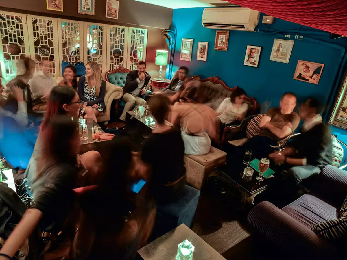 friends gathering party in varga lounge
