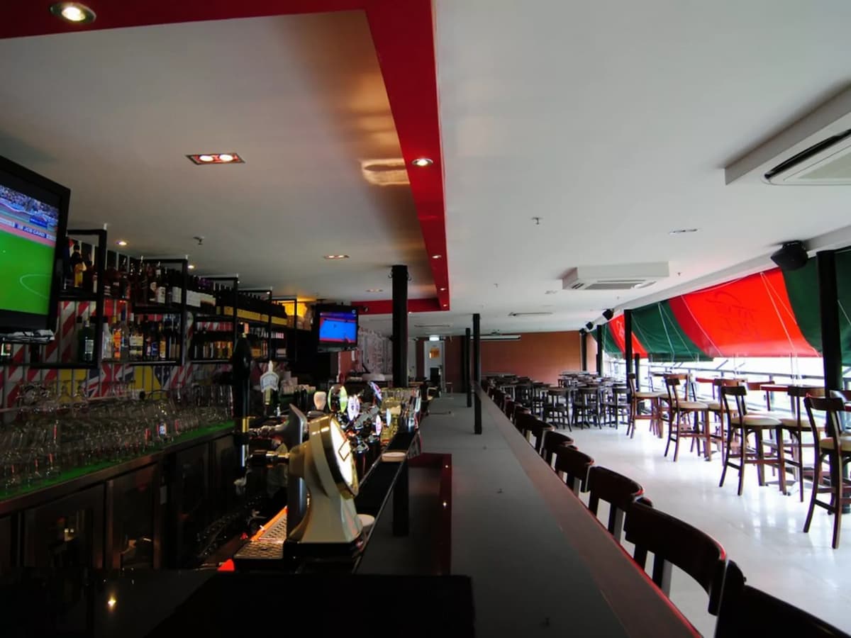 rooftop bar with indoor and outdoor area