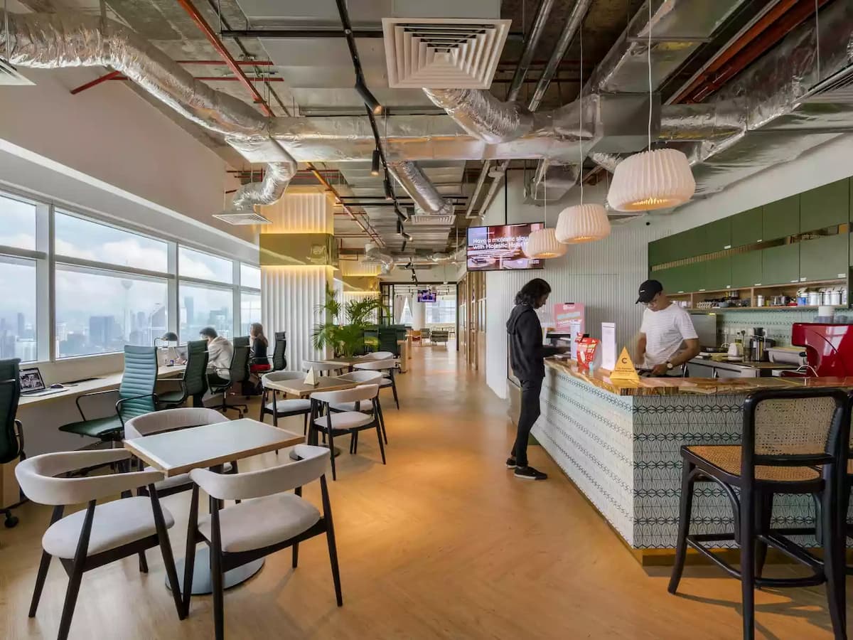 business space with in house cafe