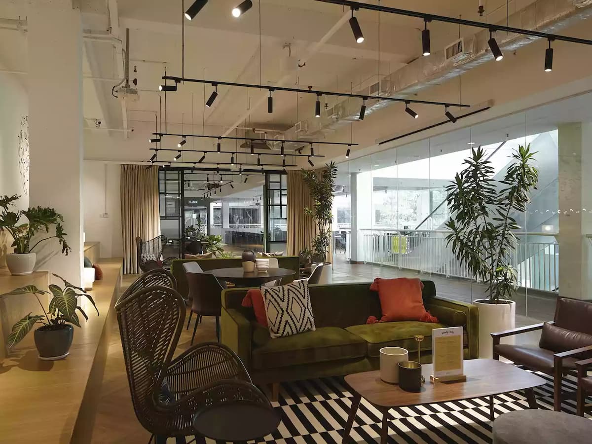 networking area with natural light from the window