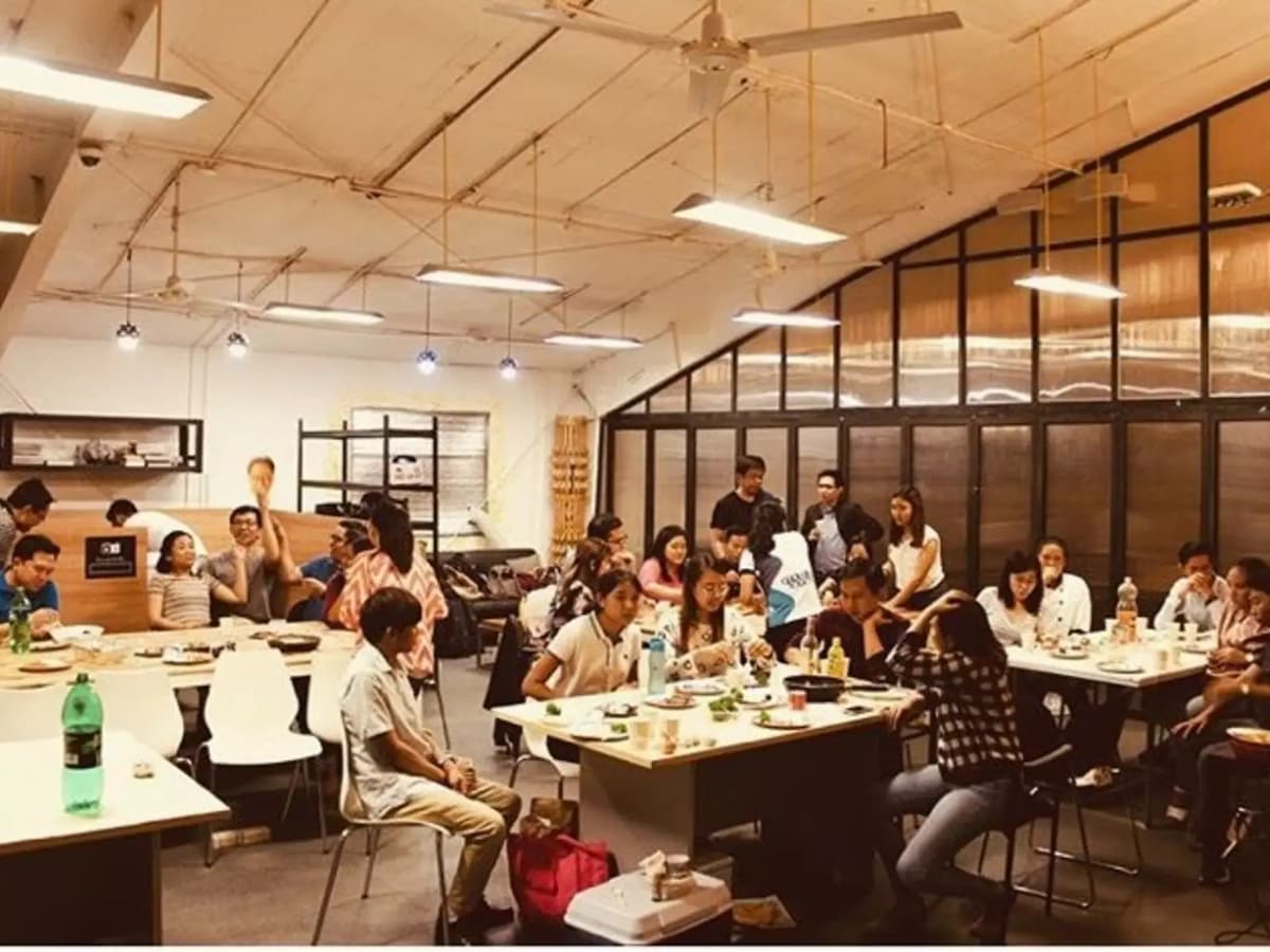 people attending seminar event in makati large coworking space
