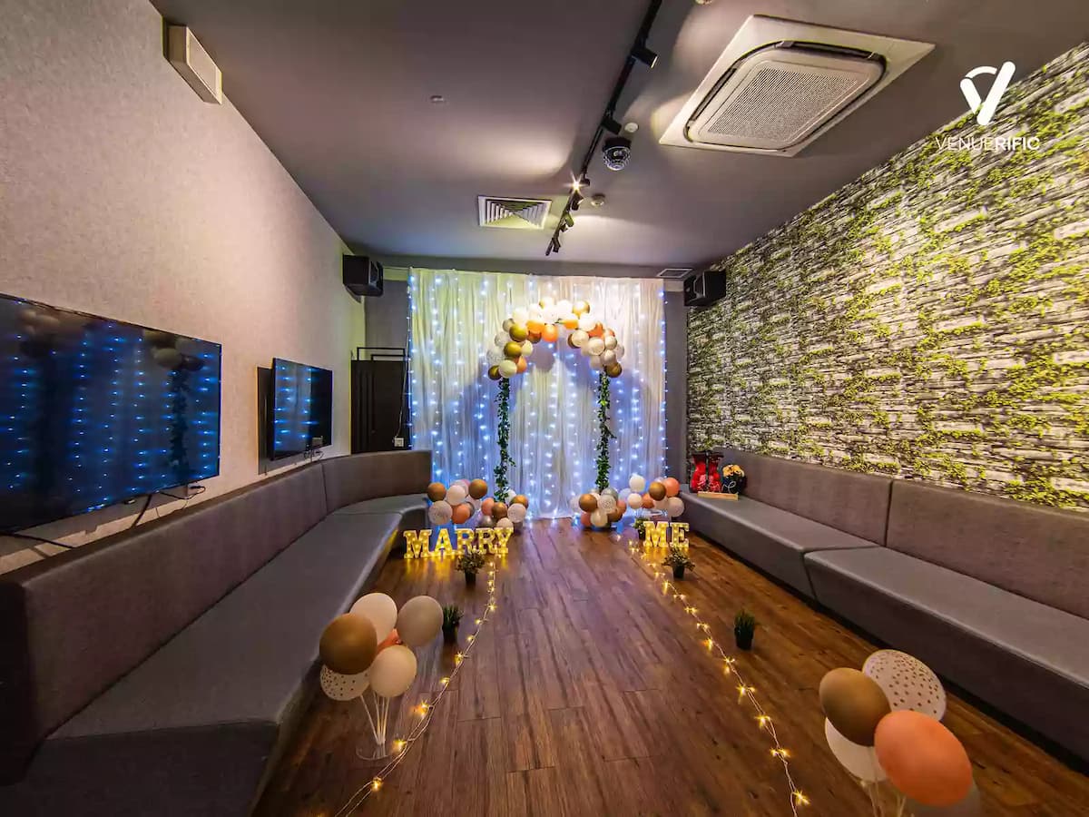 large karaoke room for proposal party