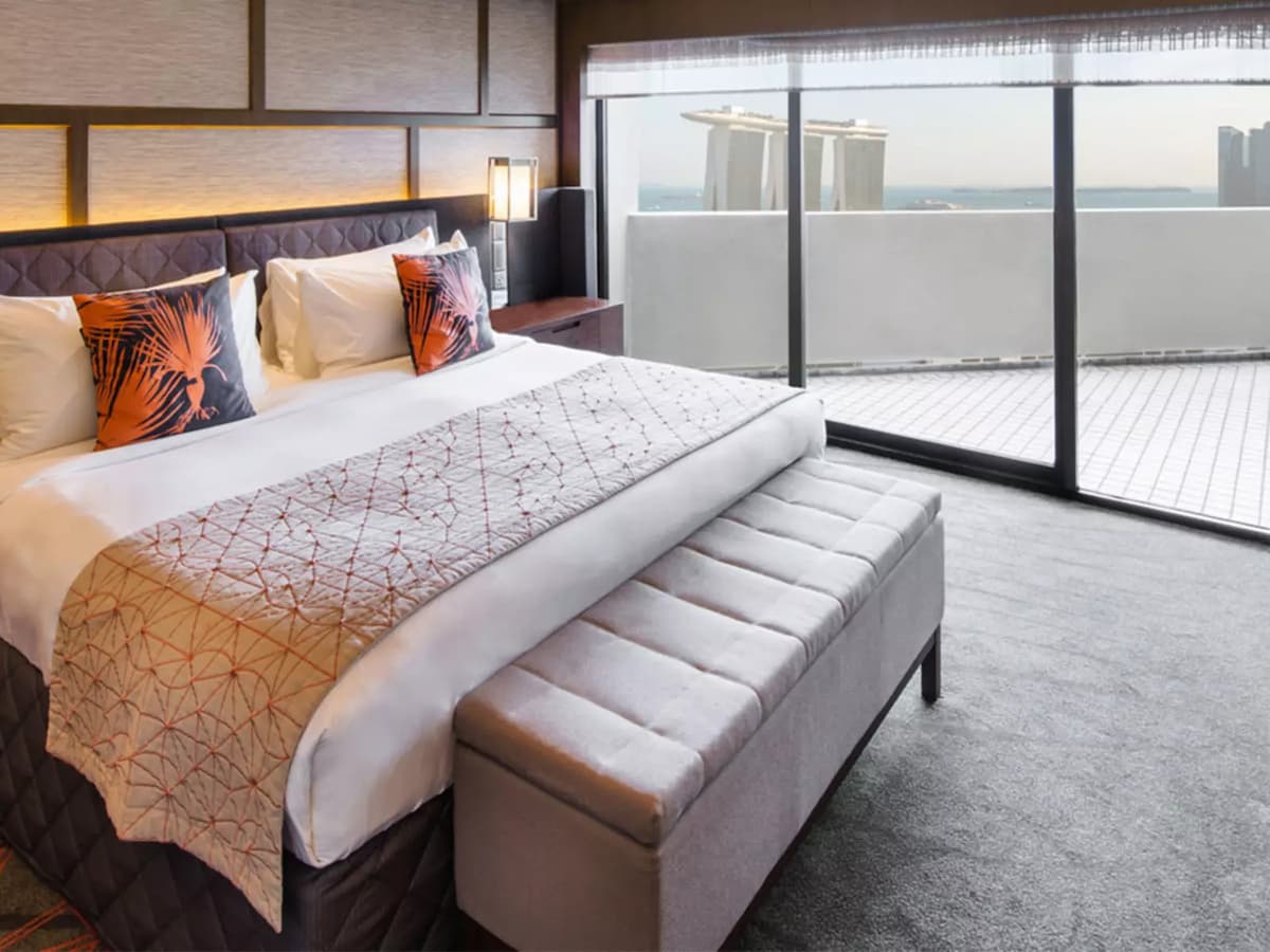 luxurious hotel room stunning view