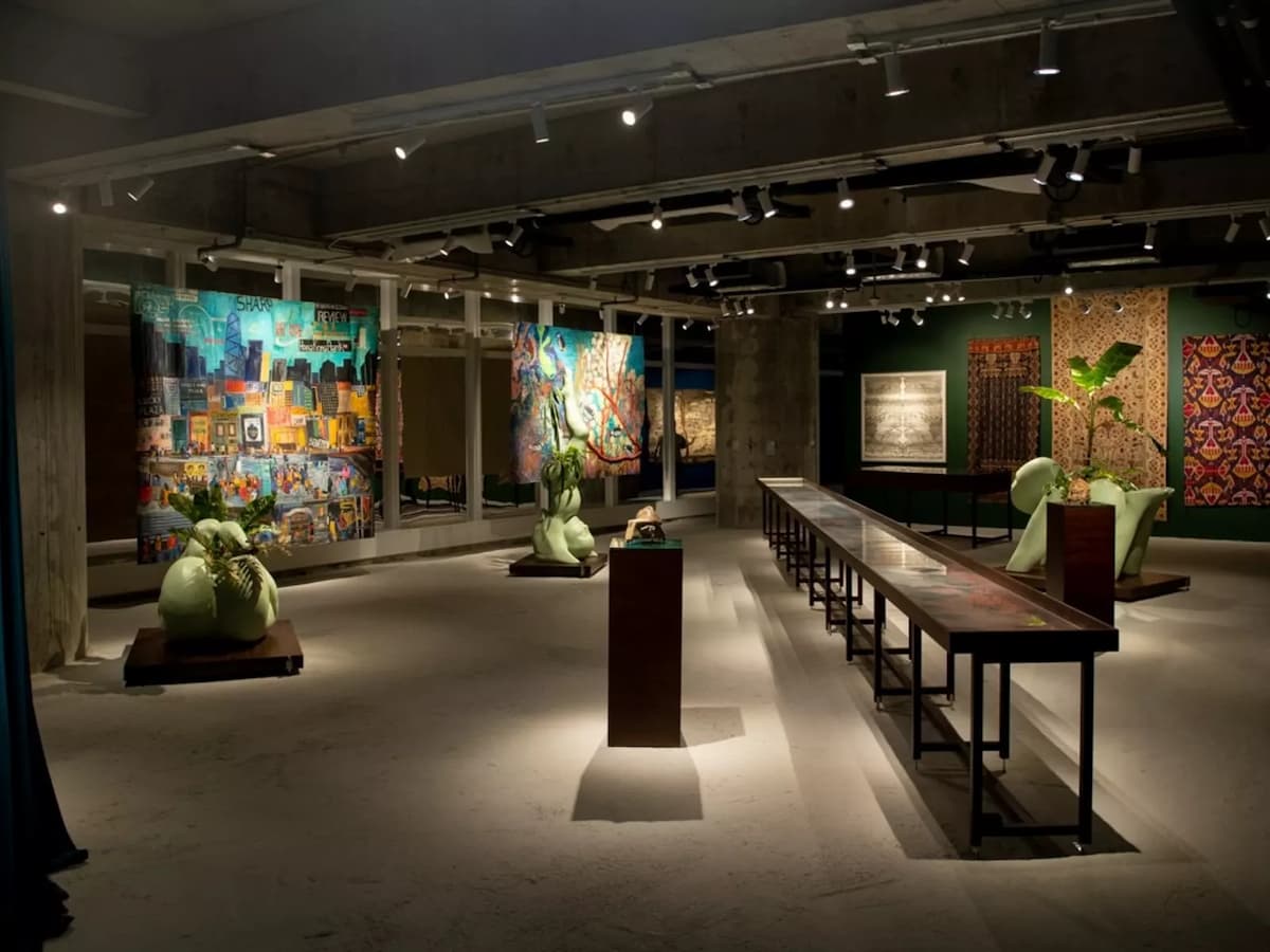 art exhibition at a large function hall