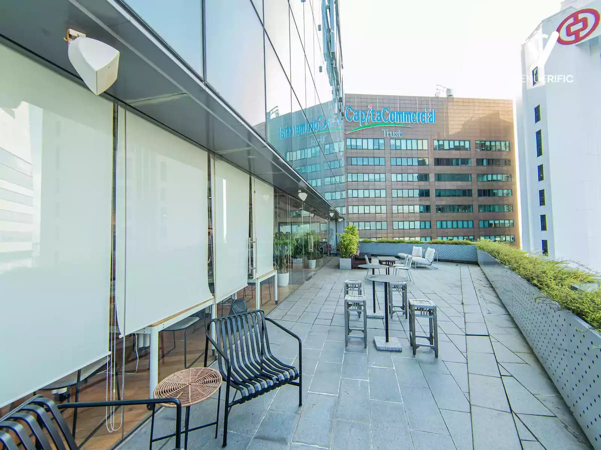 outdoor event space rental in singapore at the rooftop area