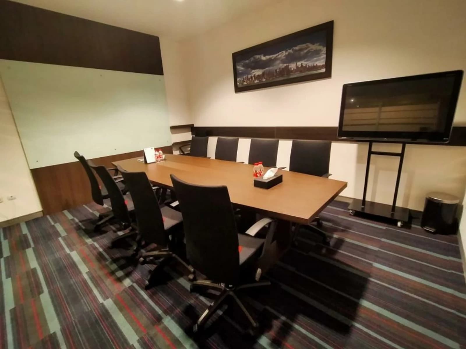 meeting venue for rent with private conference room furnished with whiteboard and tv